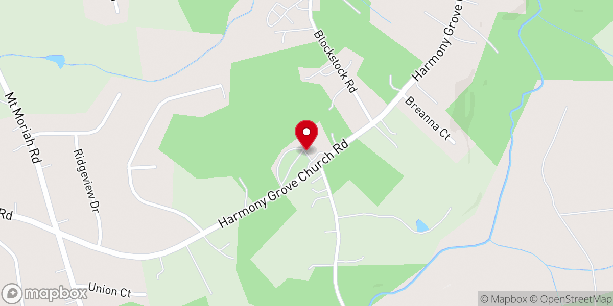 Map showing location of Bethel Faith Baptist Church