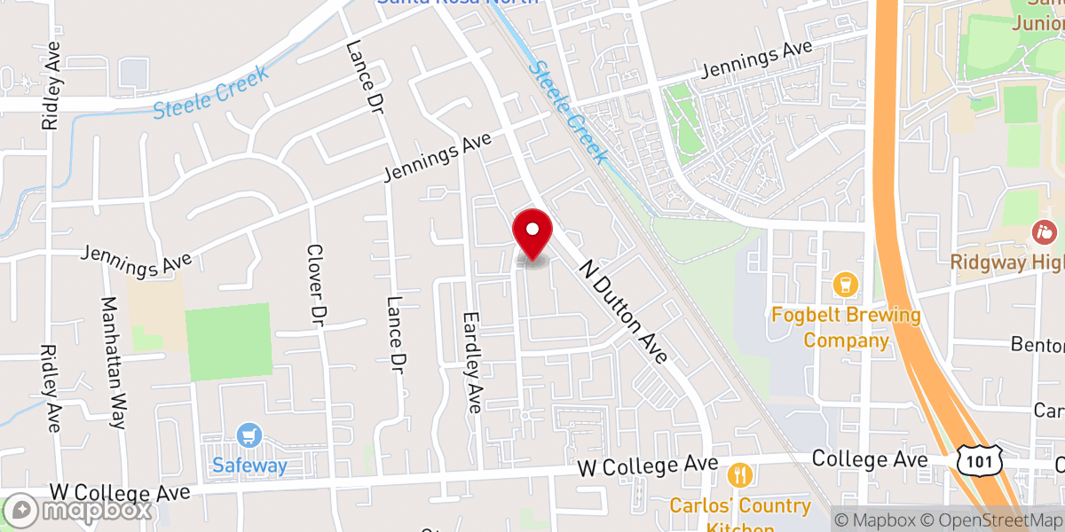 Map showing location of The Potter's House Christian Fellowship Church