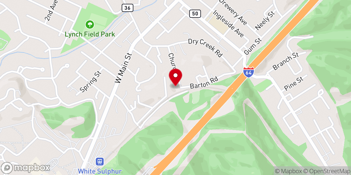 Map showing location of New Vision Baptist Church