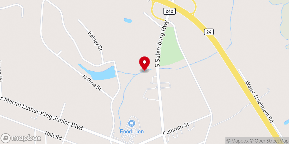 Map showing location of Snow Hill Missionary Baptist Church