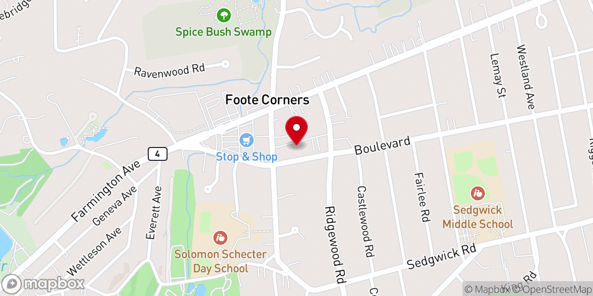 Map showing location of Westminster Presbyterian Church