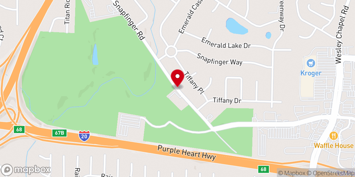 Map showing location of Union Hill Church