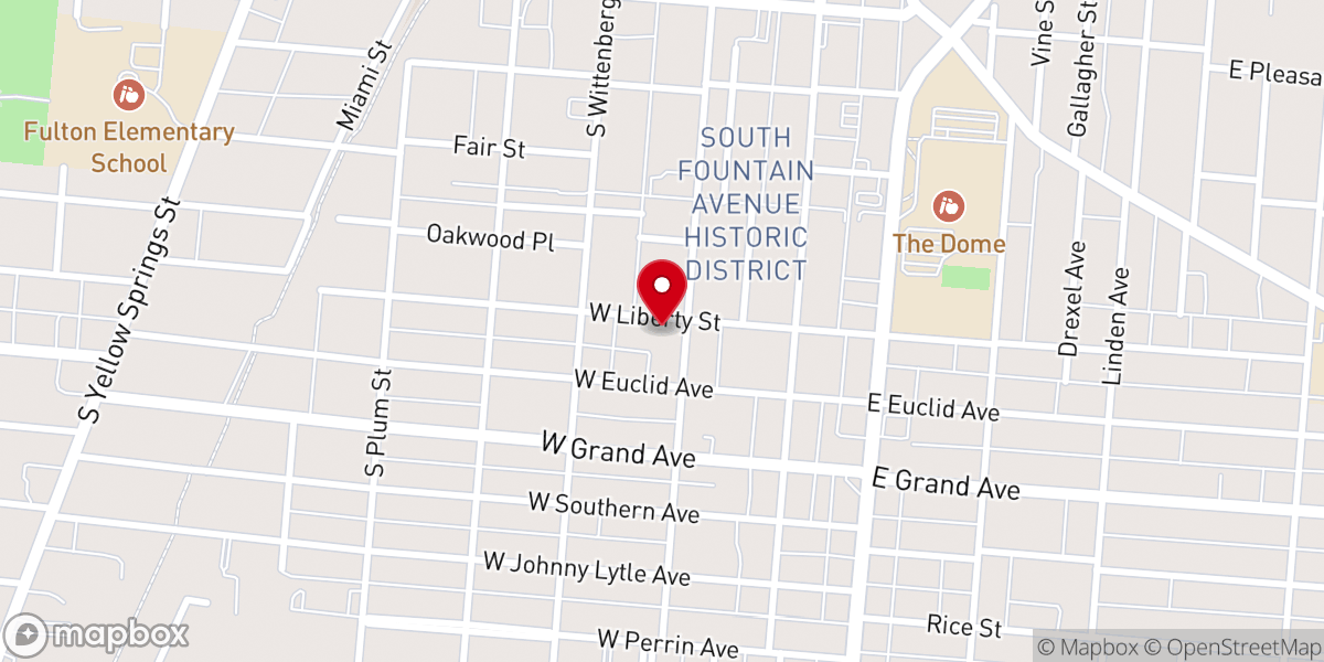 Map showing location of New North Street African Methodist Episcopal Church