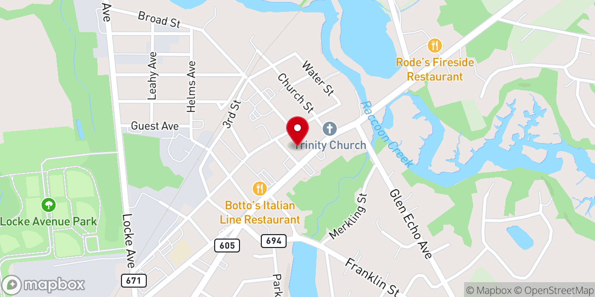 Map showing location of Guardian Angels Regional School
