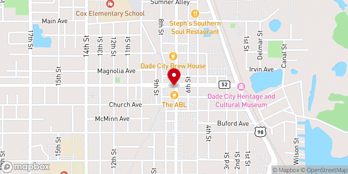 Map showing location of Kiefer Jewelers | Diamond Engagement Rings | Dade City, FL