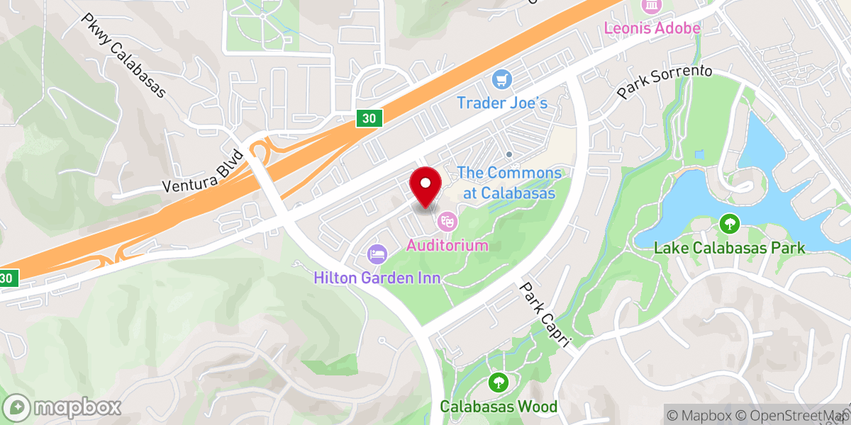 Map showing location of Calabasas Civic Center