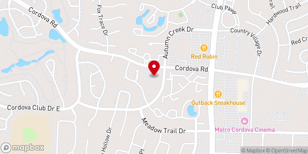 Map showing location of Memphis First Seventh-day Adventist Church