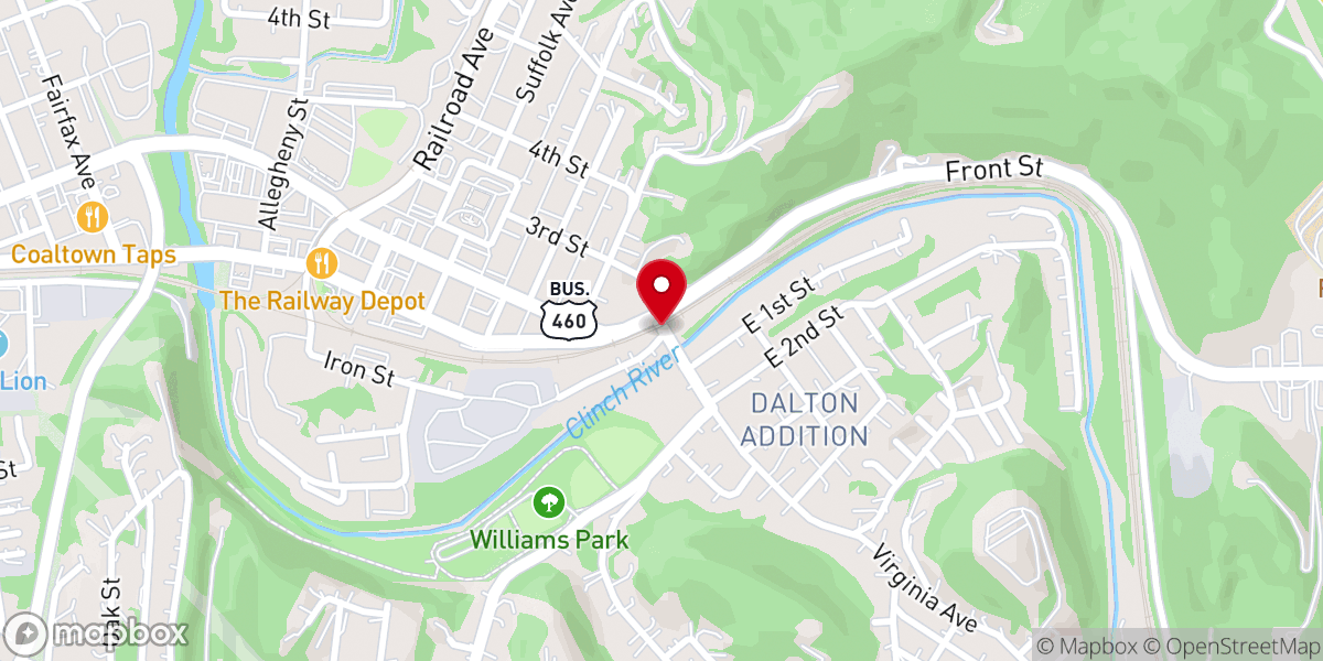 Map showing location of Parsonage Methodist