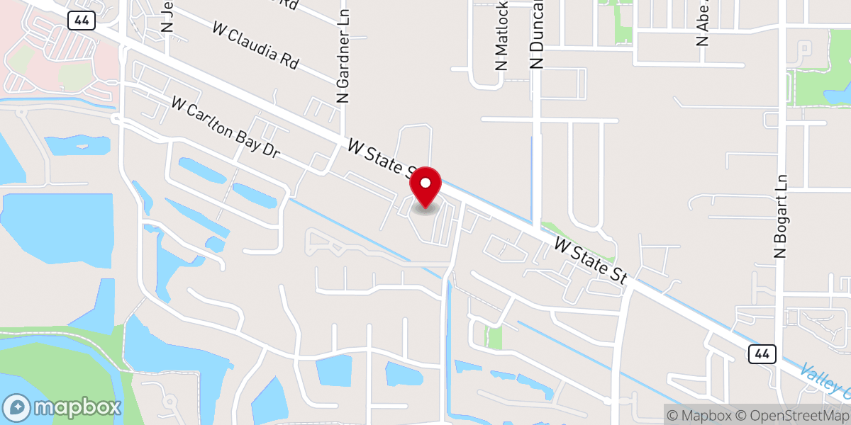 Map showing location of Foothills Christian Church