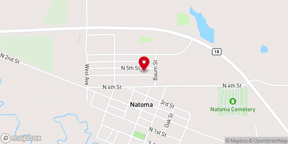 Map showing location of Peace Lutheran Church
