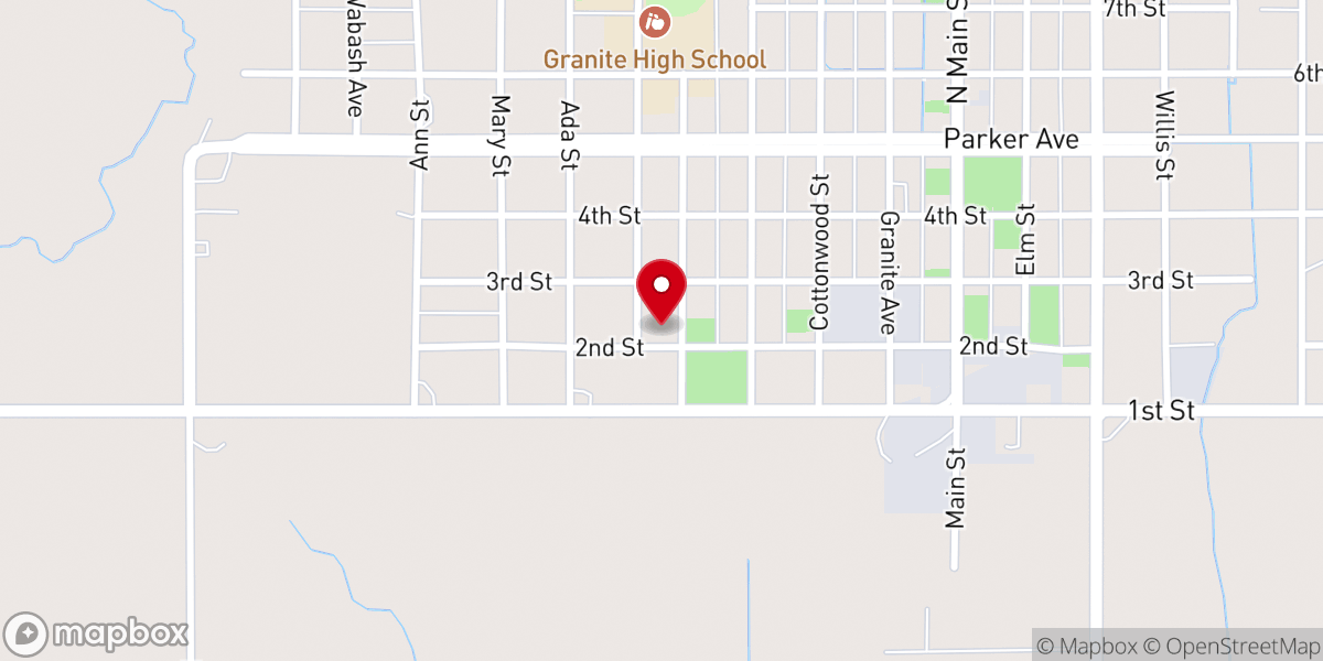 Map showing location of Grace Baptist Church
