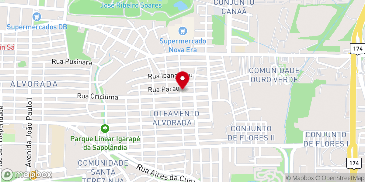 Map showing location of Paróquia Nossa Senhora Auxiliadora
