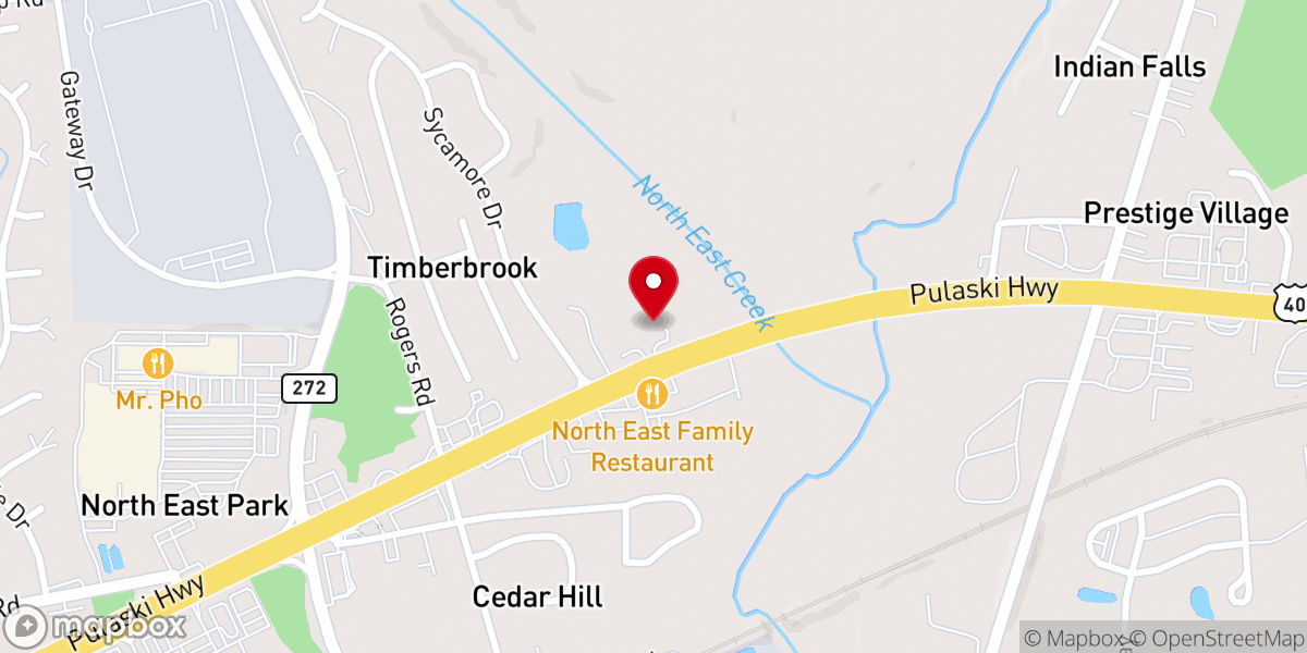 Map showing location of North East Adventure Paintball & Airsoft