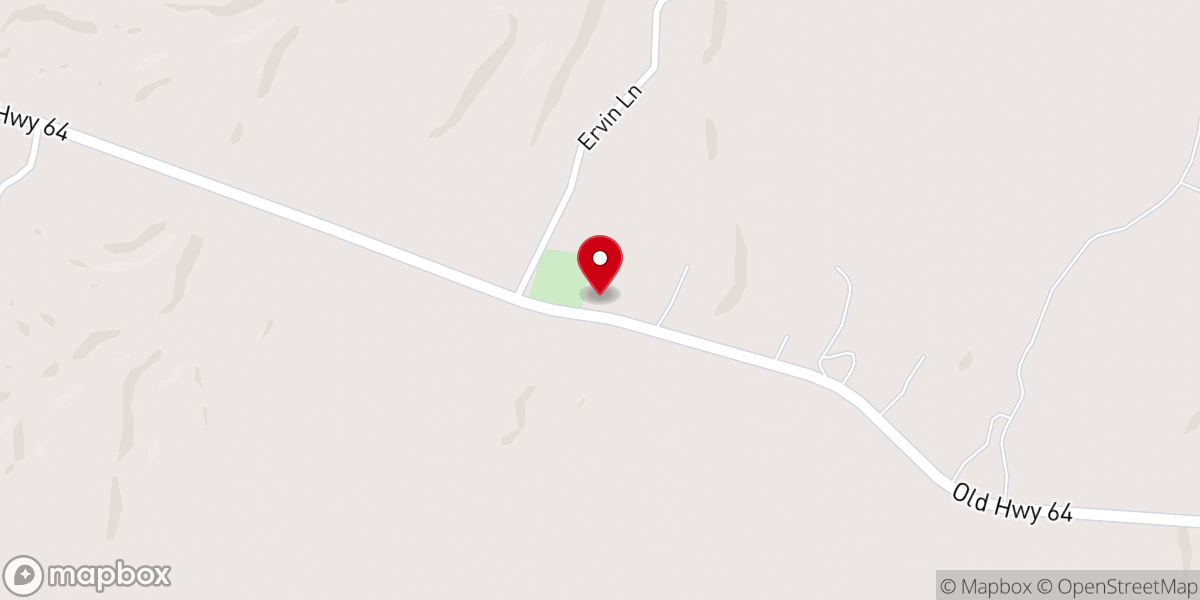 Map showing location of Green Grove M.B. Church