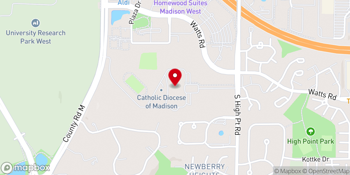 Map showing location of Diocese of Madison