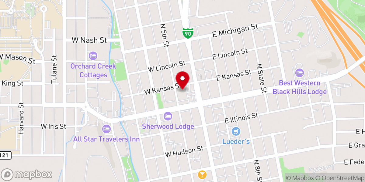 Map showing location of Saint Joseph's Catholic Church