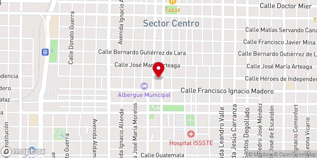 Map showing location of Parroquia de Nuestra Señora de La paz