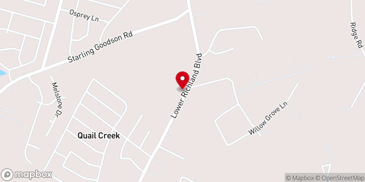 Map showing location of Charity Baptist Church