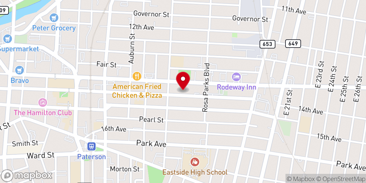 Map showing location of Christian Fellowship Center & Outreach Ministries