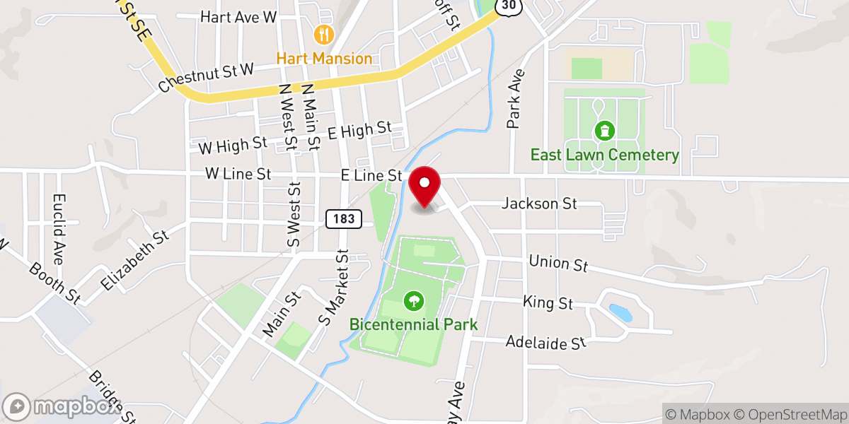 Map showing location of Church Parking