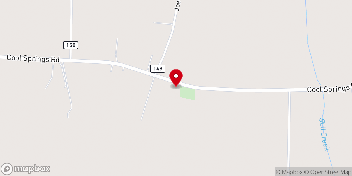 Map showing location of Mount Zion Baptist Church