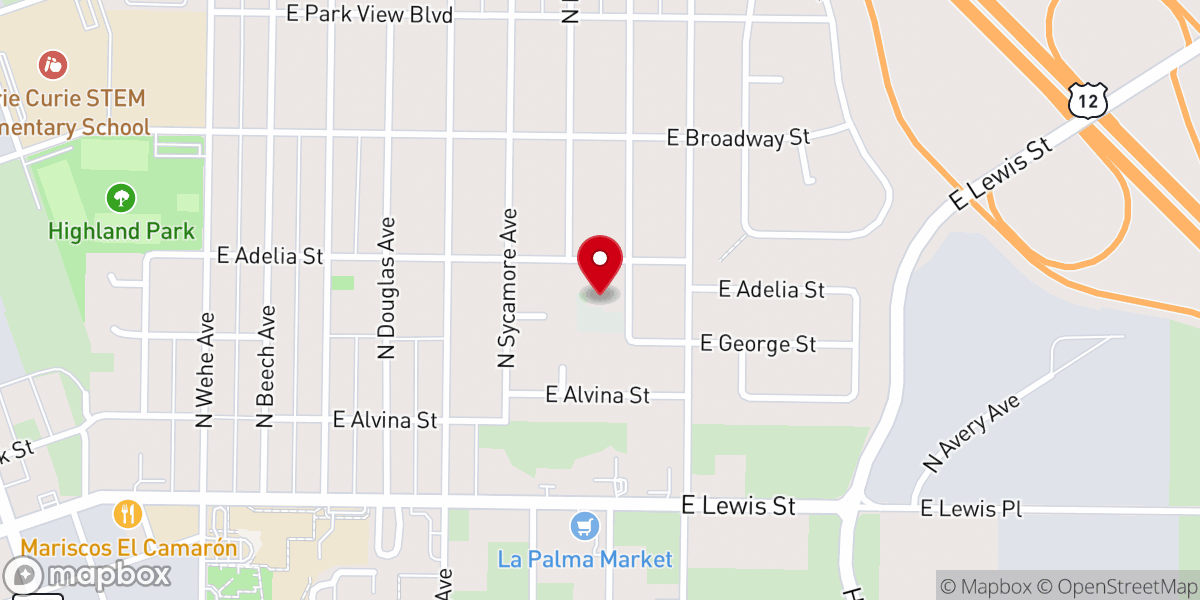 Map showing location of New Movement Church