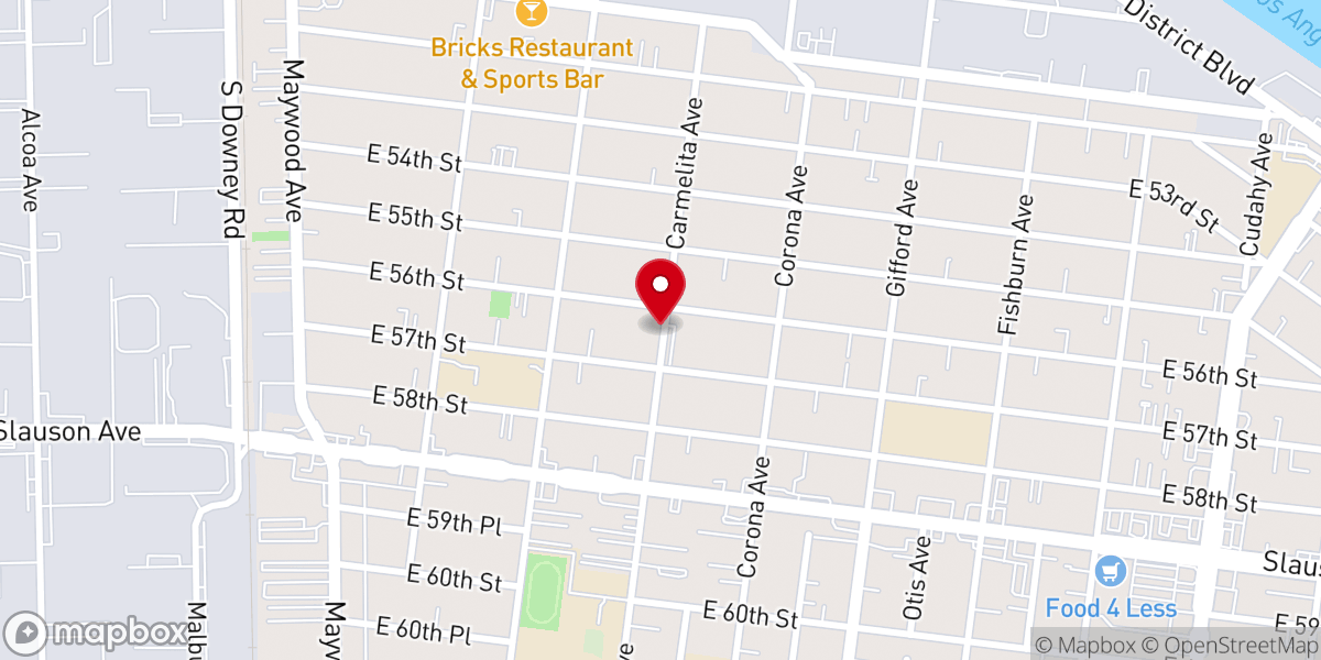 Map showing location of First Baptist Church Of Maywood
