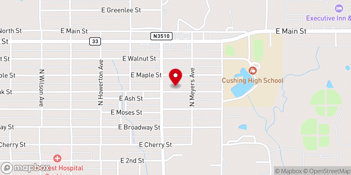 Map showing location of United Pentecostal Church