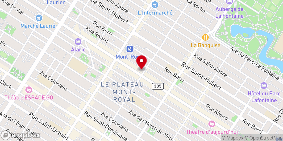 Map showing location of Montreal Chinese Alliance Grace Church