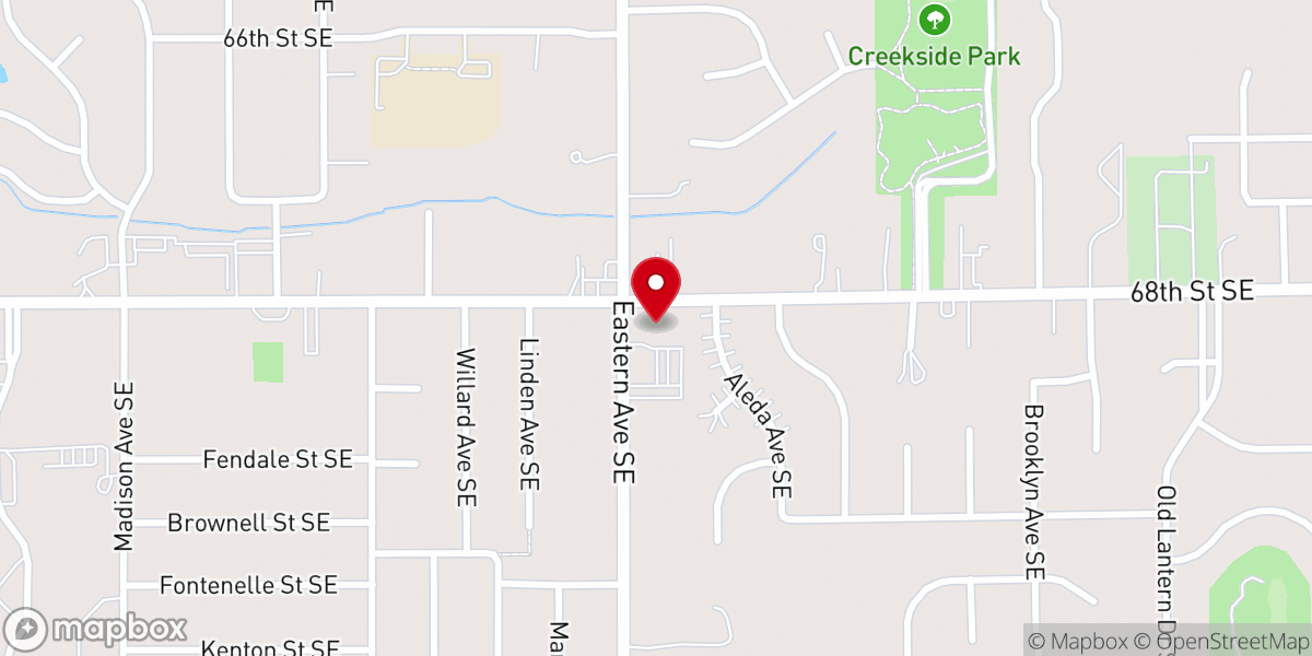Map showing location of Good News Baptist Church
