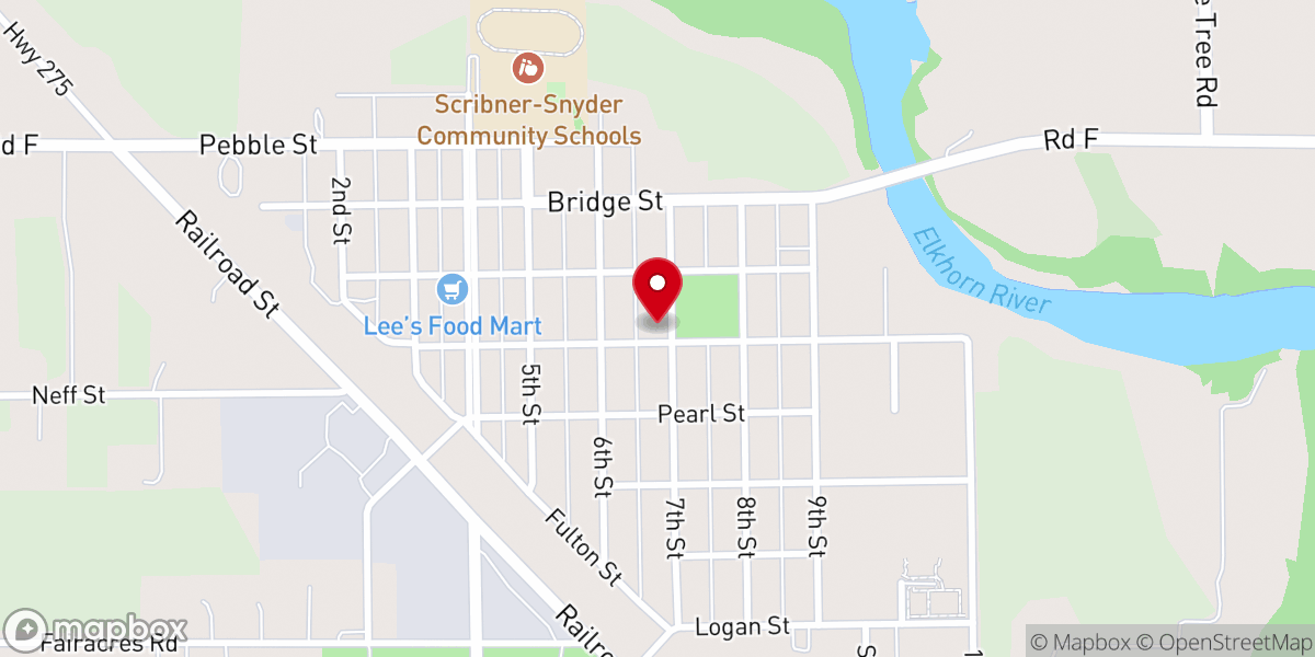 Map showing location of Gospel Light Baptist Church