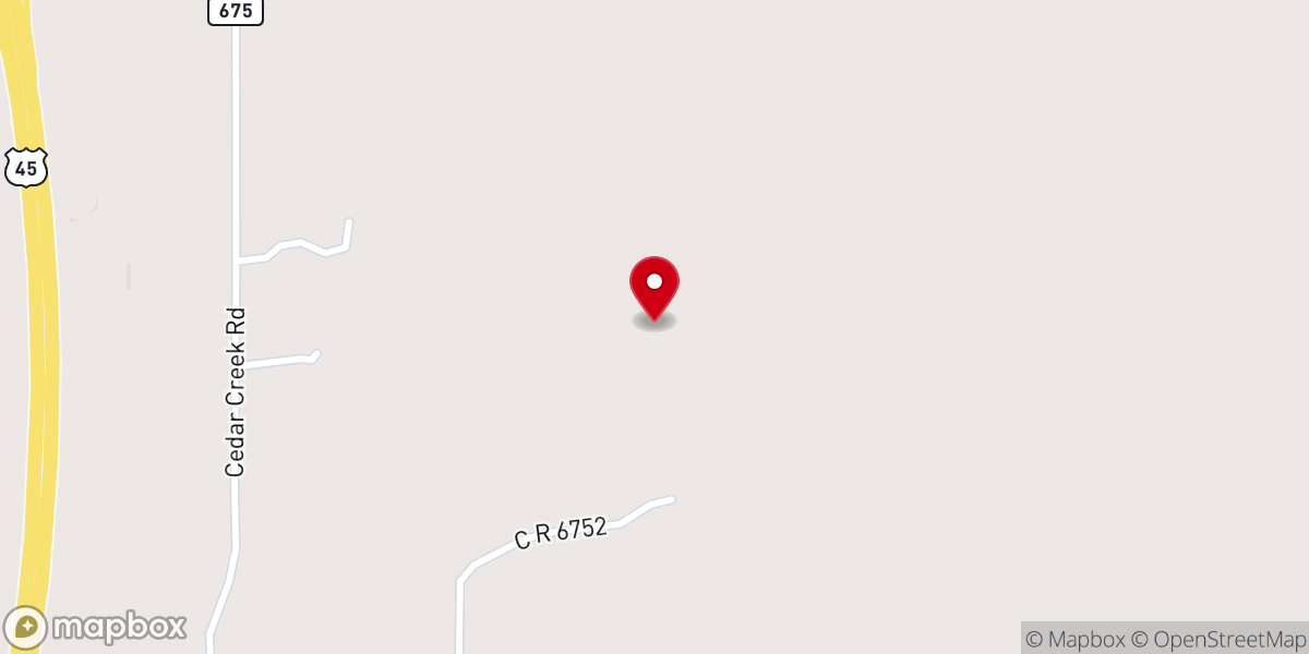 Map showing location of John the Baptist Church