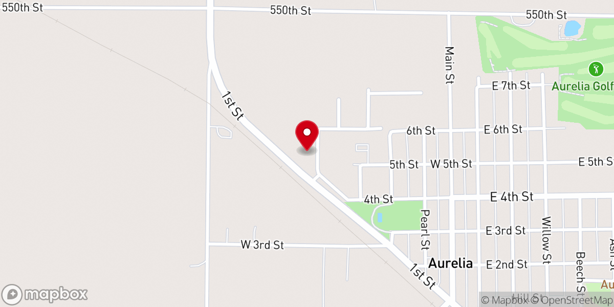 Map showing location of St Paul Lutheran Church