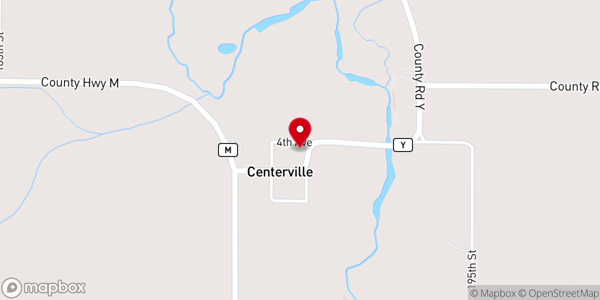 Map showing location of New Centerville United Methodist