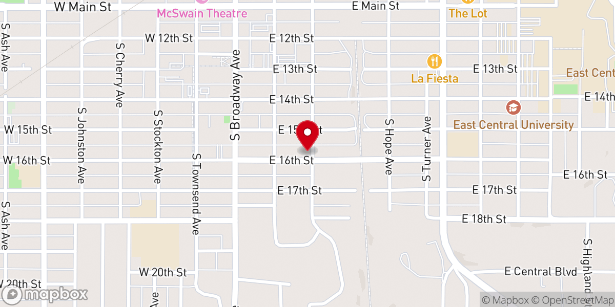 Map showing location of Tabernacle of Praise