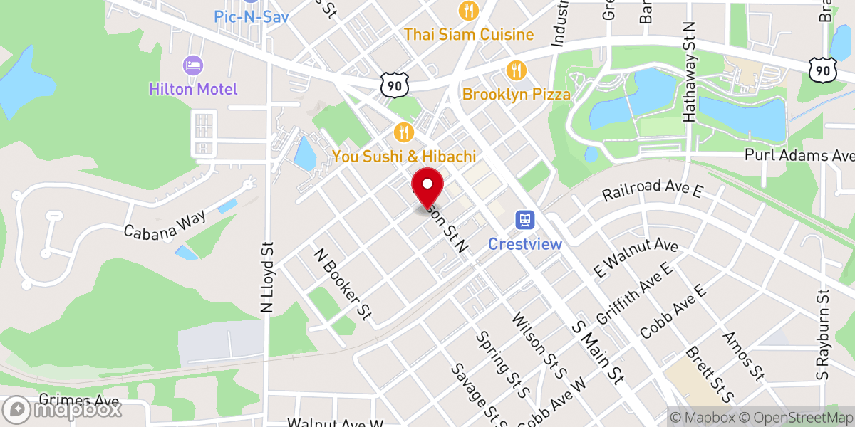 Map showing location of Crossway Community Church