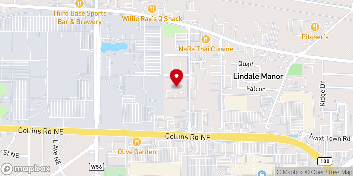 Map showing location of The Church on Northland (First Baptist Church-Church of the Brethren)