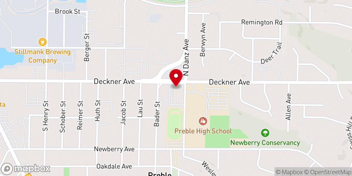 Map showing location of Atonement Lutheran Church