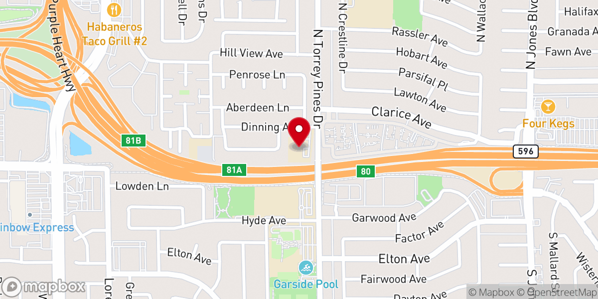 Map showing location of Christ Lutheran Church