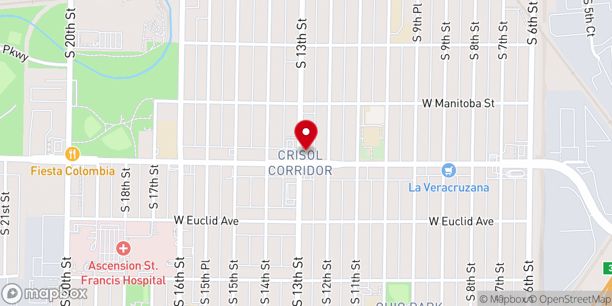 Map showing location of All Bible Baptist Church