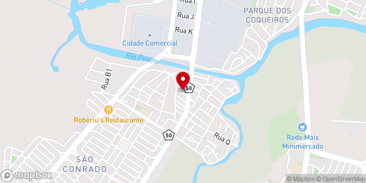 Map showing location of Assembleia de Deus Monte das Oliveiras