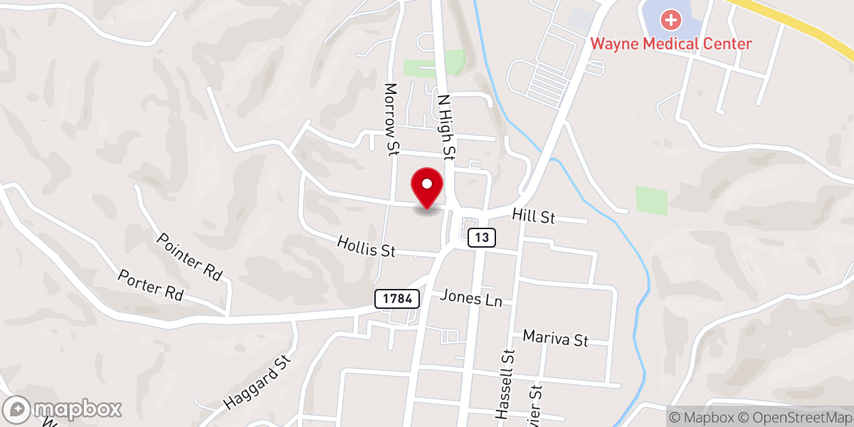 Map showing location of Shawnette Methodist Parsonage