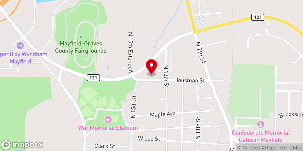 Map showing location of Northside Church of Christ