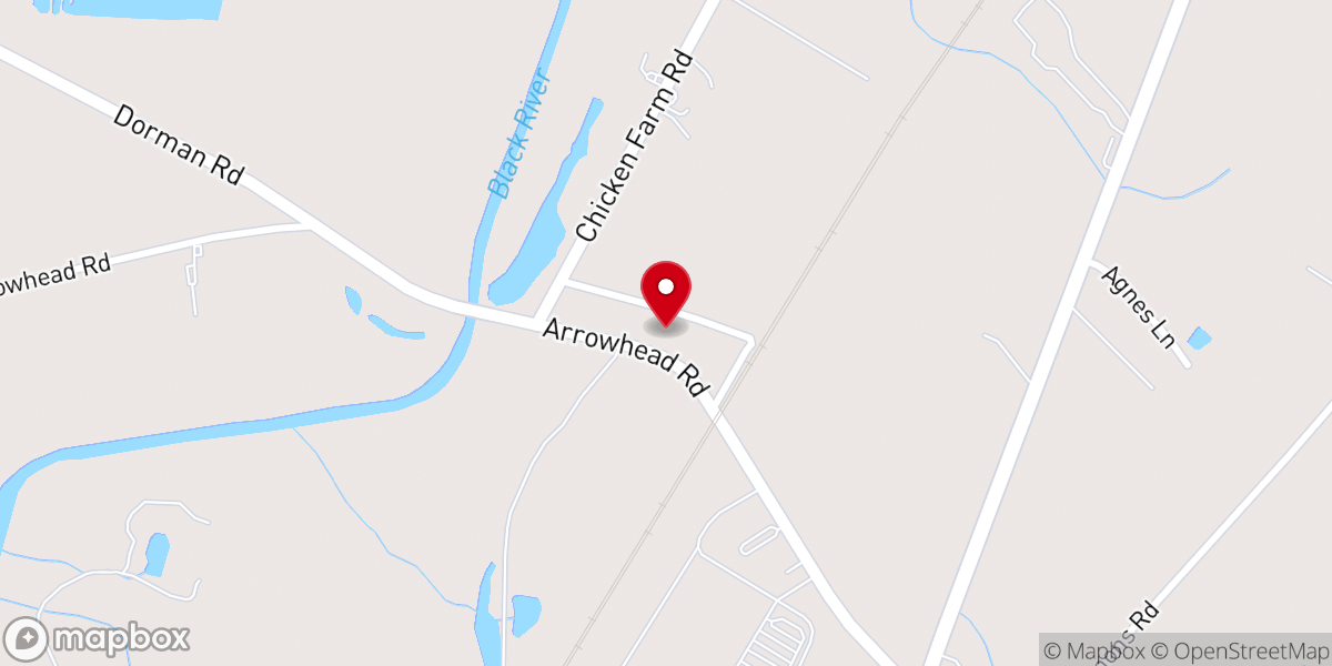 Map showing location of Clarence Poe Raines Revival