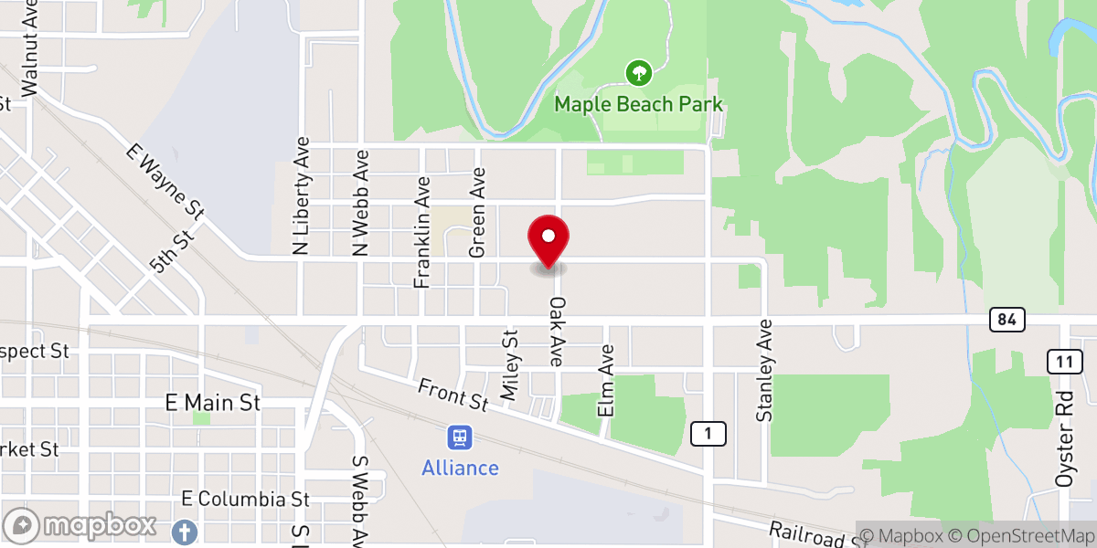 Map showing location of Temple of Faith Church of God