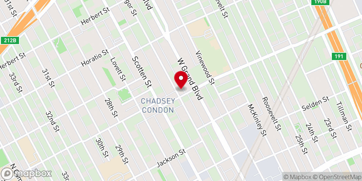 Map showing location of Springfield Baptist Church