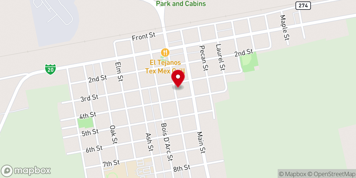 Map showing location of Roscoe First United Methodist