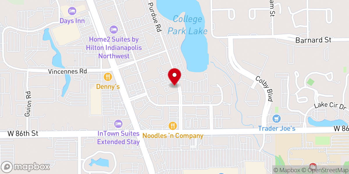Map showing location of Indiana District Assemblies of God