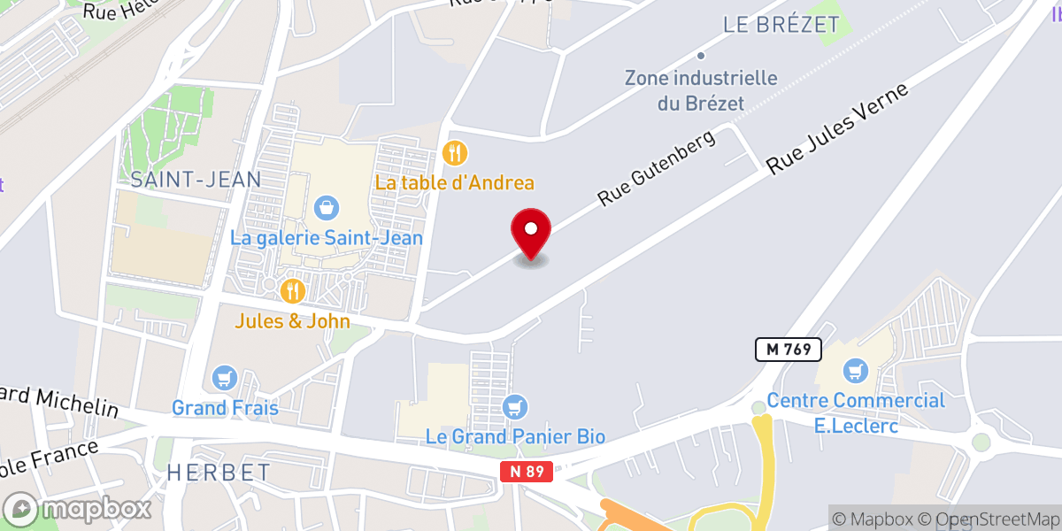 Map showing location of Eglise Evangélique Les Eaux Vives