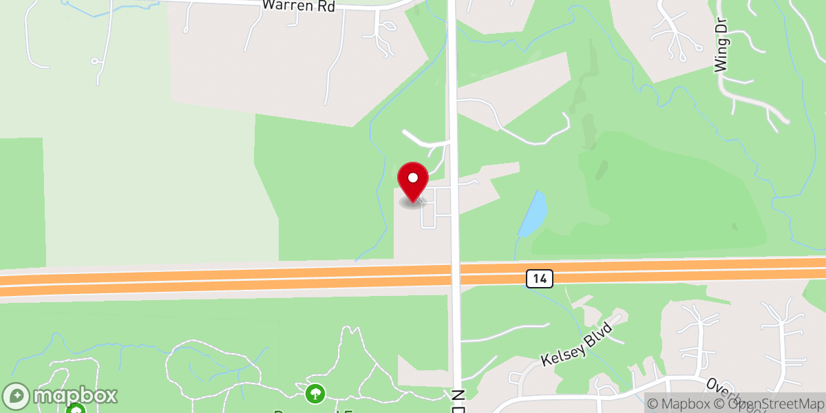 Map showing location of Solid Rock Church